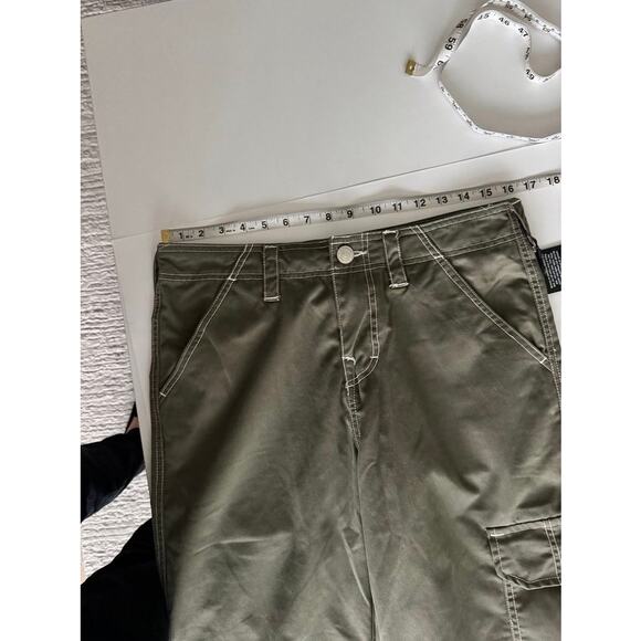 NWT True Religion Bobbi Baggy Cargo Pants Kalamata Olive Green size 28 - Picture 6 of 16